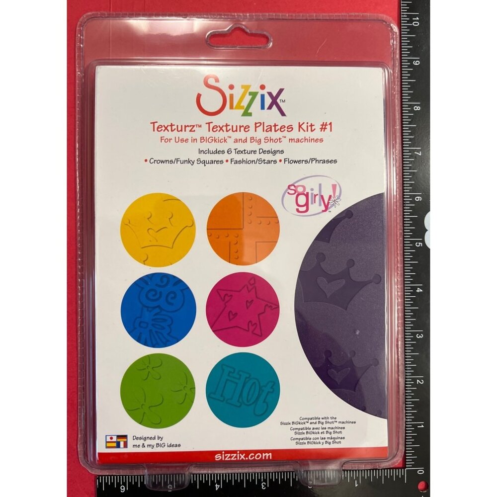 Sizzix Texturz Texture Plates Kit #1 for Embossing & Texturing 655377